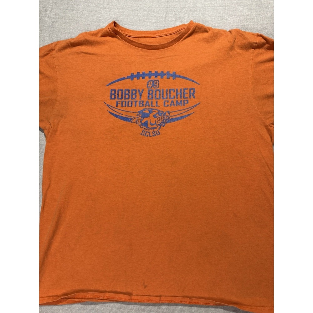 The Waterboy Bobby Boucher Football Camp SCLSU Mud Dogs T-Shirt Orange‎ Size L